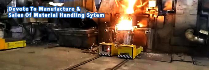 Nóng chảy nóng thép lò nồi điện đường sắt phẳng chuyển giỏ hàng với vật liệu chịu nhiệt độ cao