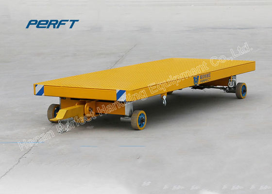 Yellow Non - power Towed Heavy Duty Plant Trailer Truck Long Life