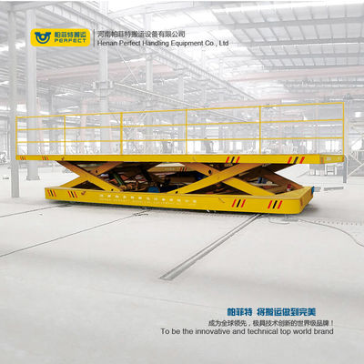 material handling lifting trolley with scissor lifting table transfer carriage